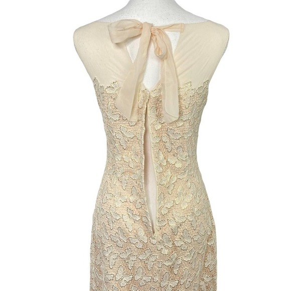 Lilly Pulitzer Fulton Dress Gold Metallic Papillon Lace - Picture 8 of 14